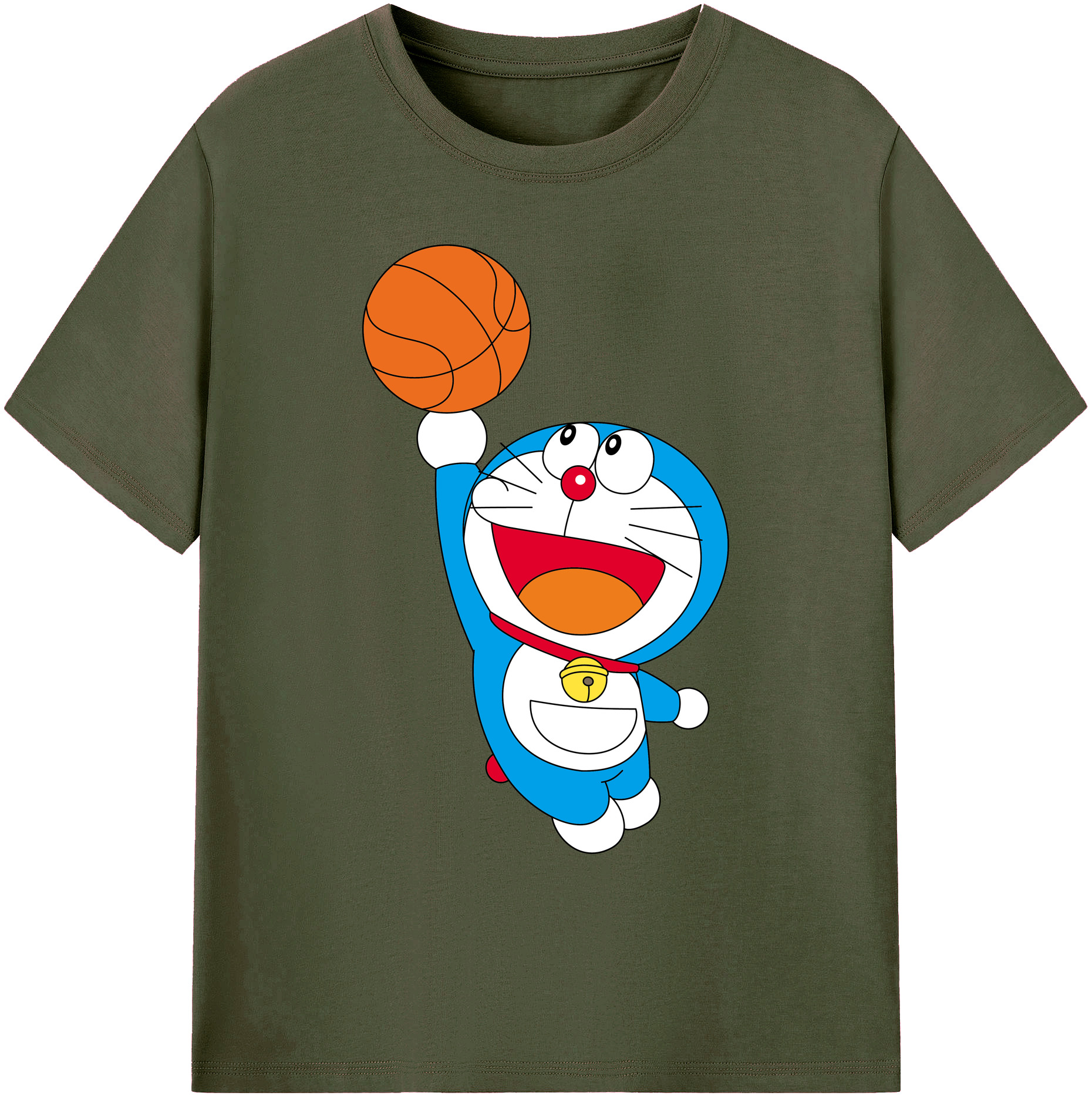 （画像用） ドラえもん Doraemon 綿100％ メンズ半袖Tシャツ｜肌触りやわらか＆通気性